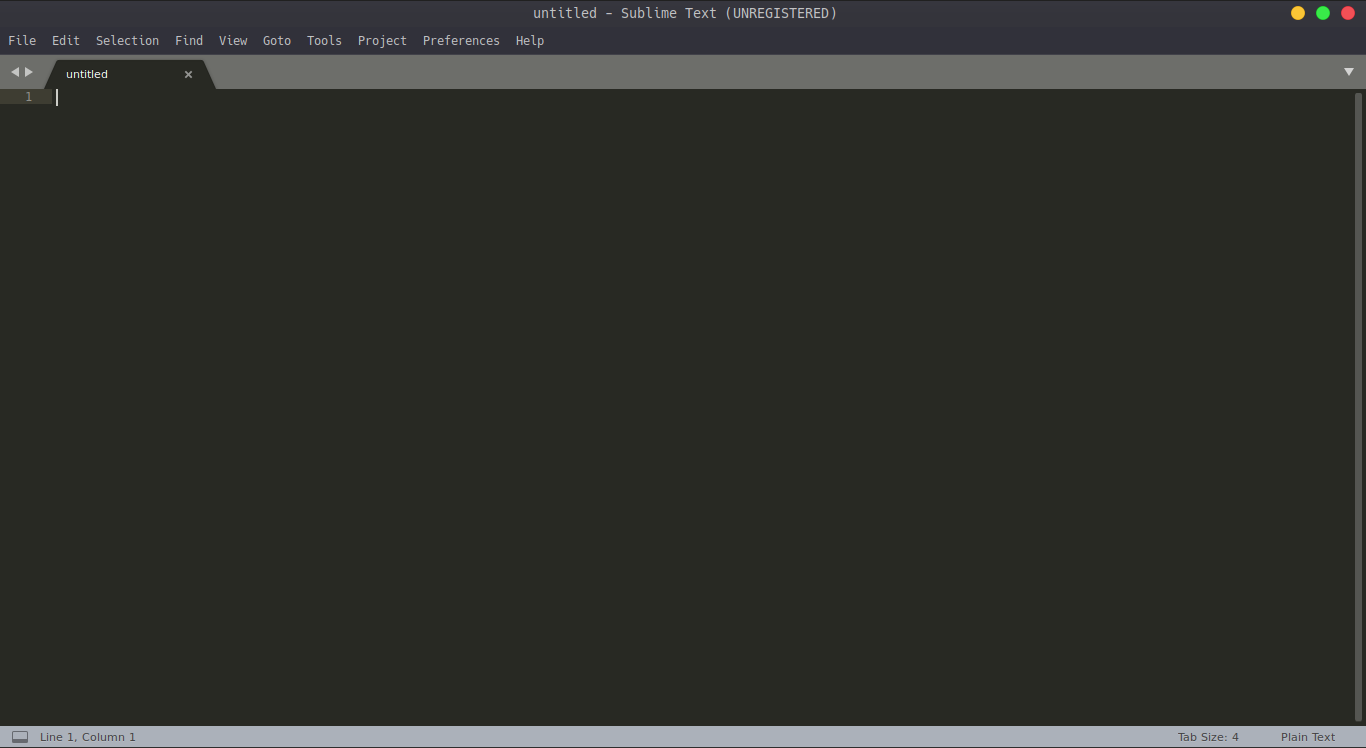 Interfaz de Sublime Text 3